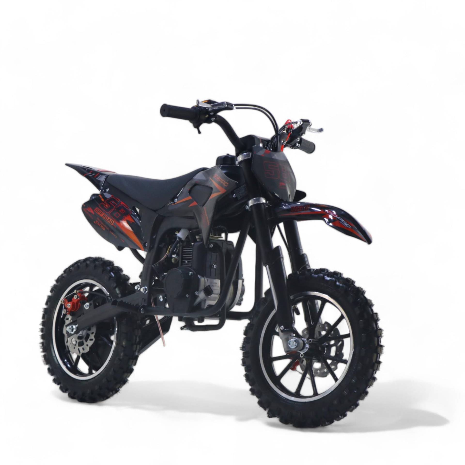 KXD 703B 49ccm 4 Takt Leopard Dirtbike kinder kids Dirt Bike CrossBike Enduro DirtBike pocket 49cc Pitbike PocketBike Motocross Motorrad Motorbike Motorsport Pocket Vollcross Crossbike Orange von KXD