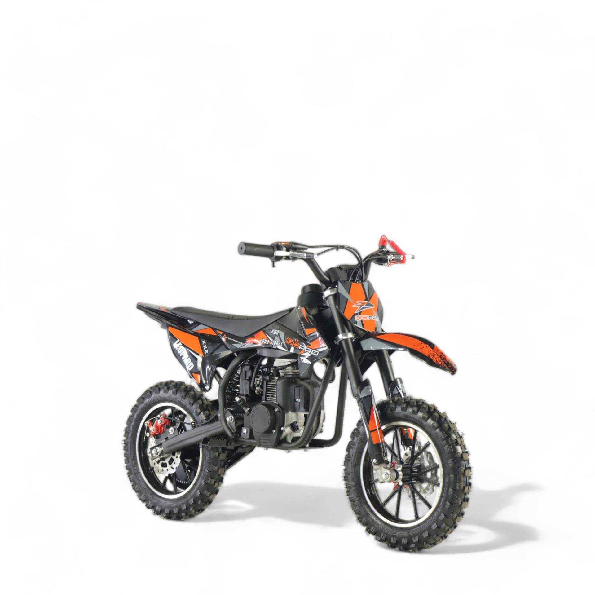 KXD 705 49ccm 4 Takt Leopard Dirtbike kinder Dirt Bike CrossBike Enduro DirtBike pocket 49cc Pitbike PocketBike Motocross Motorrad Motorbike Motorsport Pocket Vollcross Crossbike Orange von KXD