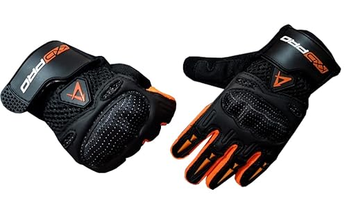 KXD Pro Motorrad Handschuhe, touchscreen motorradhandschuhe motorradrennen mountainbike motorcross outdoor Sportarten Handschuhe atmungsaktiv motocross schutz Radfahren rutschfeste XXS Orange von KXD