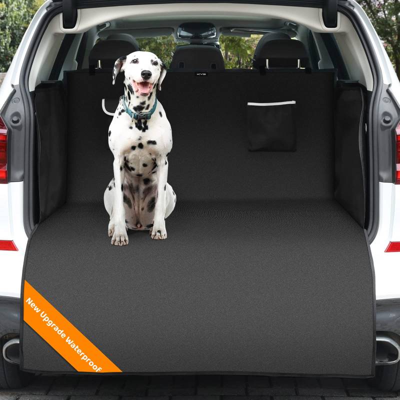 KYG Universal Kofferraumschutz mit Seitenschutz 185 * 115 * 48cm Universal Hundedecke XXL Wasserdicht, rutschfest, Kratzfest, Kofferraumdecke für Auto, Kombi, Van & SUV, Schwarz von KYG