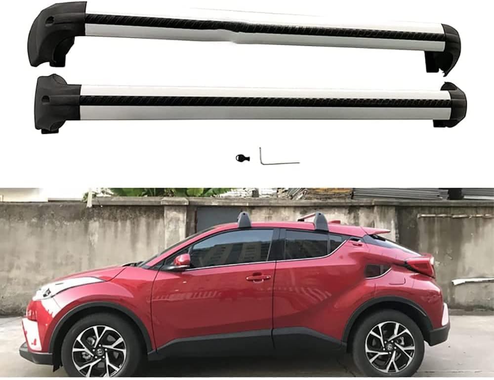 2 Pcs Auto Dachträger für Toyota C-HR chr Coupe 4 Door 2017 2018 2019, Stark Dachgepäckträger Geringe Windgeräusche Auto-Top-Gepäckträgerschienen Auto Zubehör von KYHATS