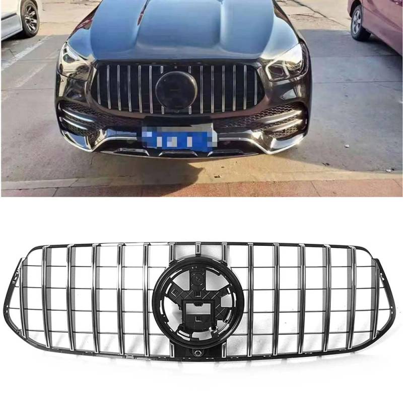 Auto Grill, für Mercedes Benz GLE-Class W167 2020-2023 Sport Kühlergrille, Front Bumper Grille, Sport Performance Kühlergrill,B-Silver von KYHATS