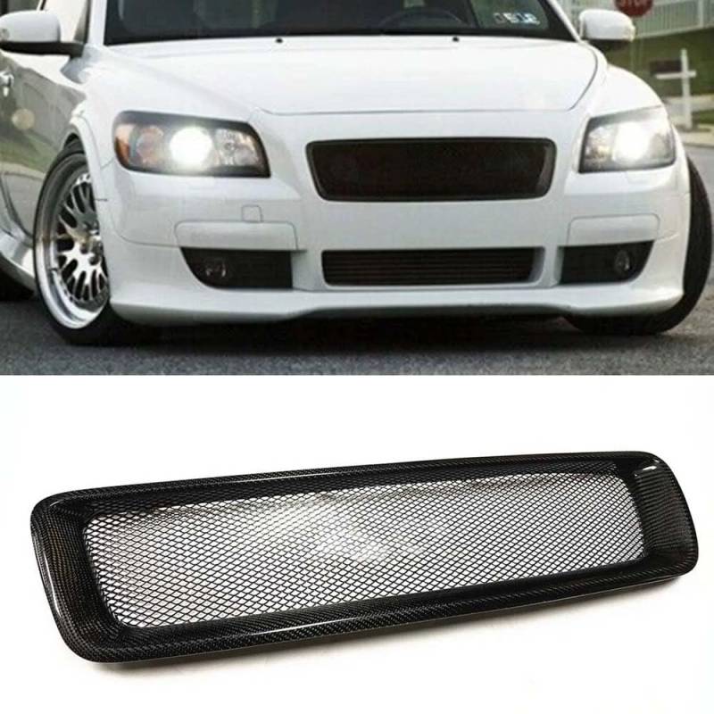 Auto Grill, für Volvo C30 Hatchback 2007-2010 Kühlergrille, Front Bumper Grille, Sport Performance Kühlergrill,Real Carbon Fiber von KYHATS