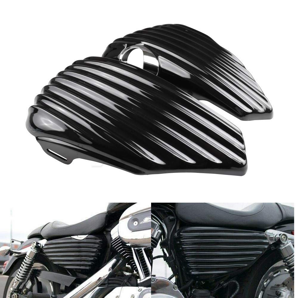 KYN Für Harley Sportster 883 2004–2013 XL883 XL883L XL883C XL883R XL883N XL883L XL50 Motorrad links rechts Öltankverkleidung Batterieabdeckung Ersatz (links rechts) von KYN