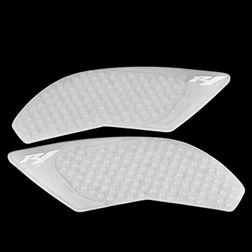 KYN Für Yamaha YZFR1 2015 2016 2017 2018 Motorrad Transparent 3M Gas Tank Pad Anti-Rutsch Aufkleber Seite Kraftstoff Gas Grip Aufkleber Protector (weiß) von KYN