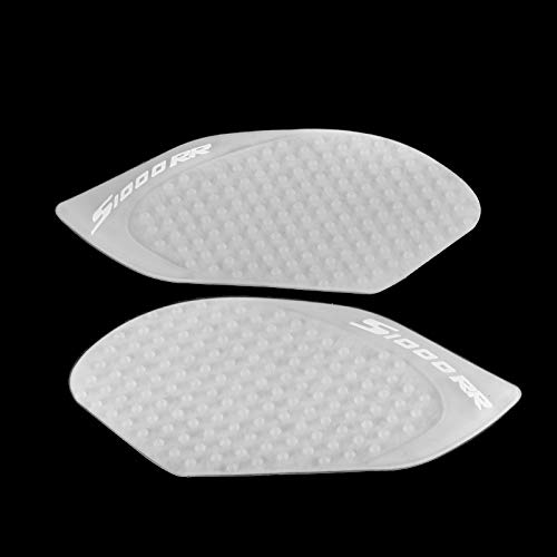 KYN Für BMW S1000RR 2009 2010 2011 2012 2013 2014 2015 2016 S1000 RR Transparent Motorrad 3M Gas Tank Pad Anti-Rutsch Aufkleber Seite Fuel Gas Grip Aufkleber Protector (weiß) von KYN