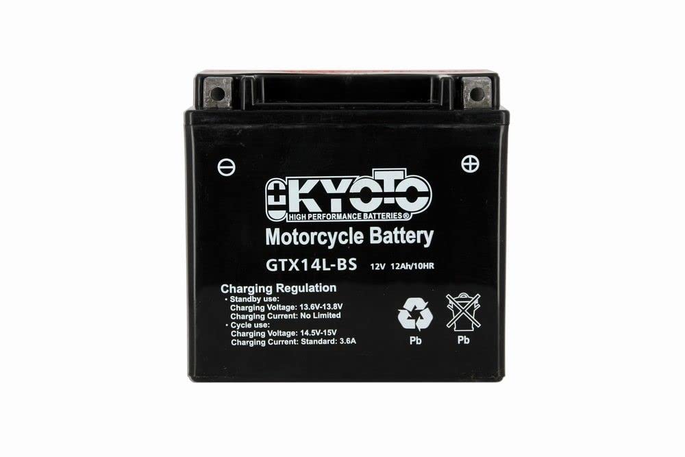 Batterie Kyoto GTX14L-BS (YTX14L-BS) wartungsfrei 12V 12Ah 150x87x147mm von KYOTO