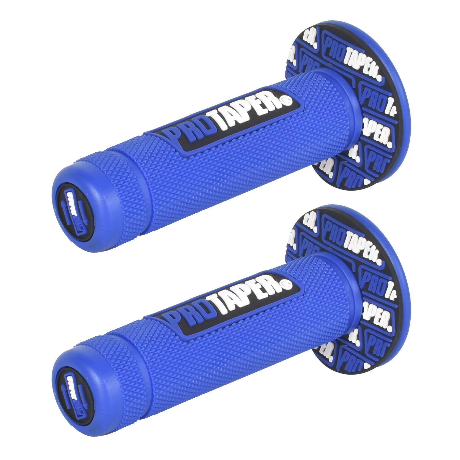 KYSUN Universal Motorrad Lenkergriffe Griffe 22 mm - 24 mm für Roller Mopeds Hochwertige Anti-Rutsch Motorradgriffe hochwertige Gummi Griffe (Blau) von KYSUN