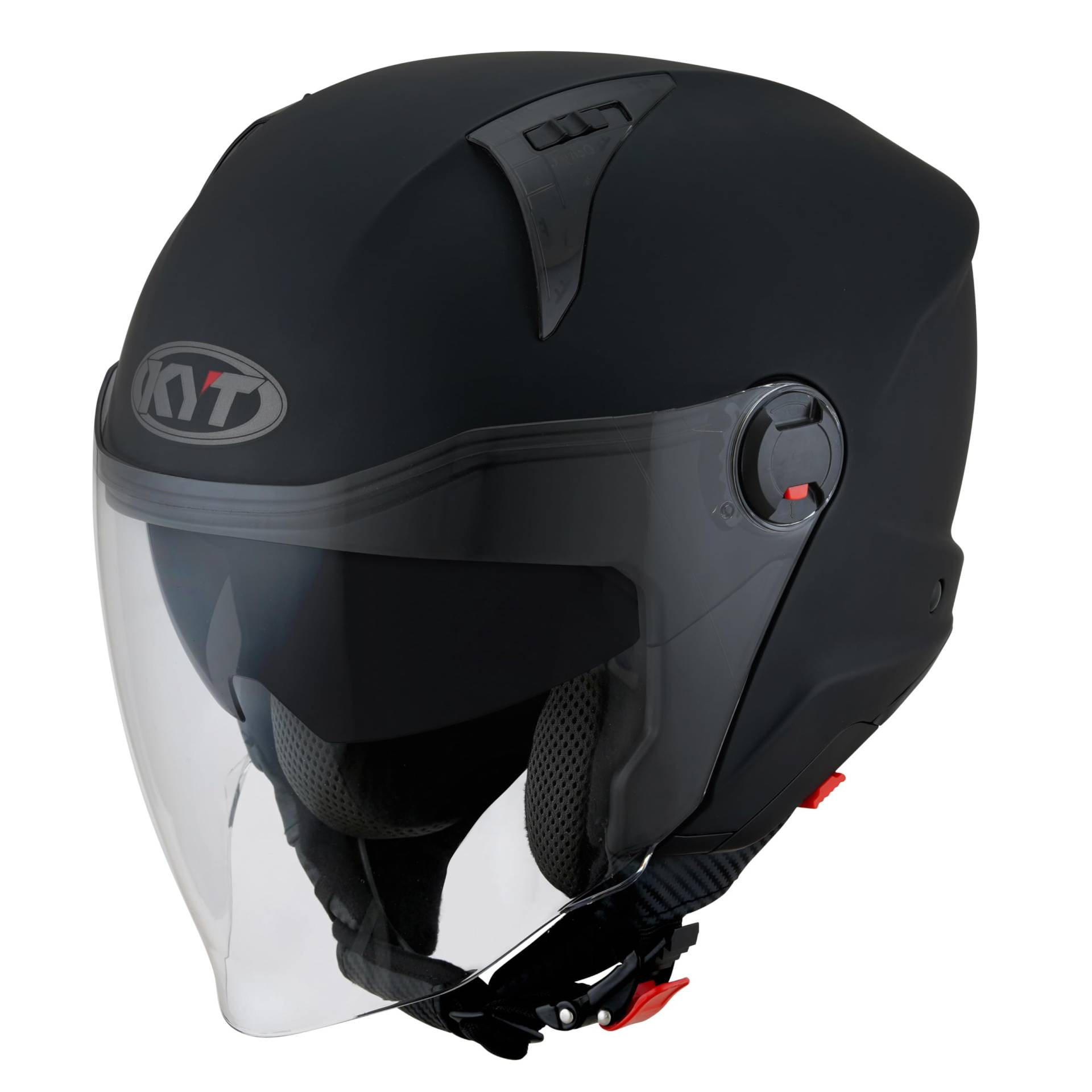 KYT D-City Plain E06 Motorradhelm (Schwarzmatt), M (57) von KYT