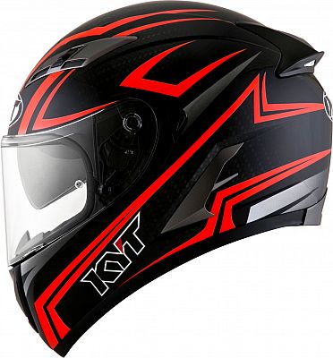 KYT Falcon 2 Essential, Integralhelm - Schwarz/Neon-Rot - L von KYT