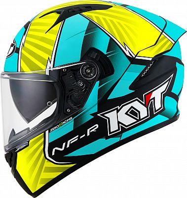 KYT NF-R Xavi Fores Replica 2021, Integralhelm - Matt Türkis/Neon-Gelb/Schwarz - XXL von KYT