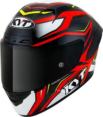 KYT NZ-Race Carbon Stride, Integralhelm - Rot/Weiß/Schwarz - L von KYT