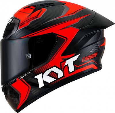 KYT NZ-Race Competition Carbon, Integralhelm - Rot/Schwarz - S von KYT