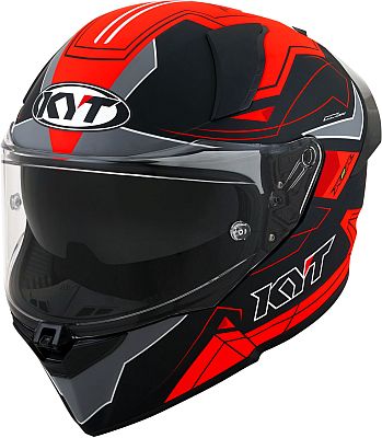 KYT R2R LED, Integralhelm - Matt Schwarz/Rot/Grau - XXL von KYT