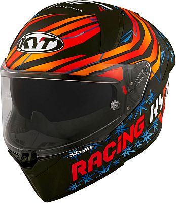 KYT R2R MAX Fernandez 2022 Replica, Integralhelm - Matt Schwarz/Orange/Blau/Rot - XS von KYT