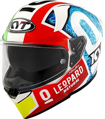 KYT R2R MAX Foggia Misano 2021 Replica, Integralhelm - Weiß/Rot/Grün/Hellblau - L von KYT