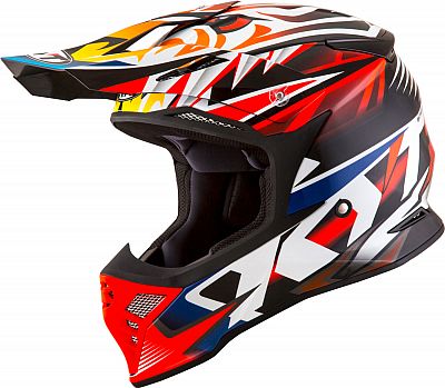 KYT Skyhawk Temper, Motocrosshelm - Rot/Schwarz/Weiß - L von KYT