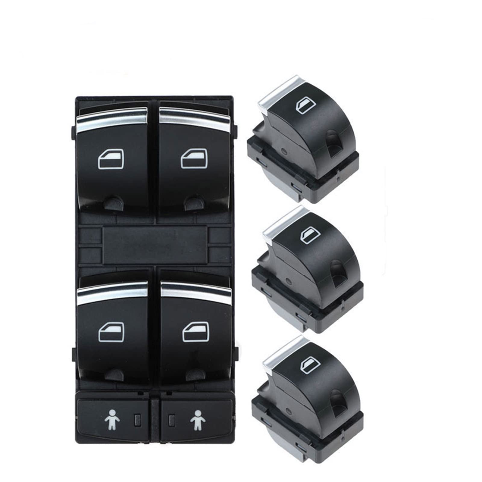 Steuertaste für den elektrischen Fensterheberschal Neue Elektrische Steuerung Fensterheber Taste für Audi A6L Q7 2006-2015 Power Fenster für Schalter 4F0959851J 4F0959855B(Button and Switch) von KZSH