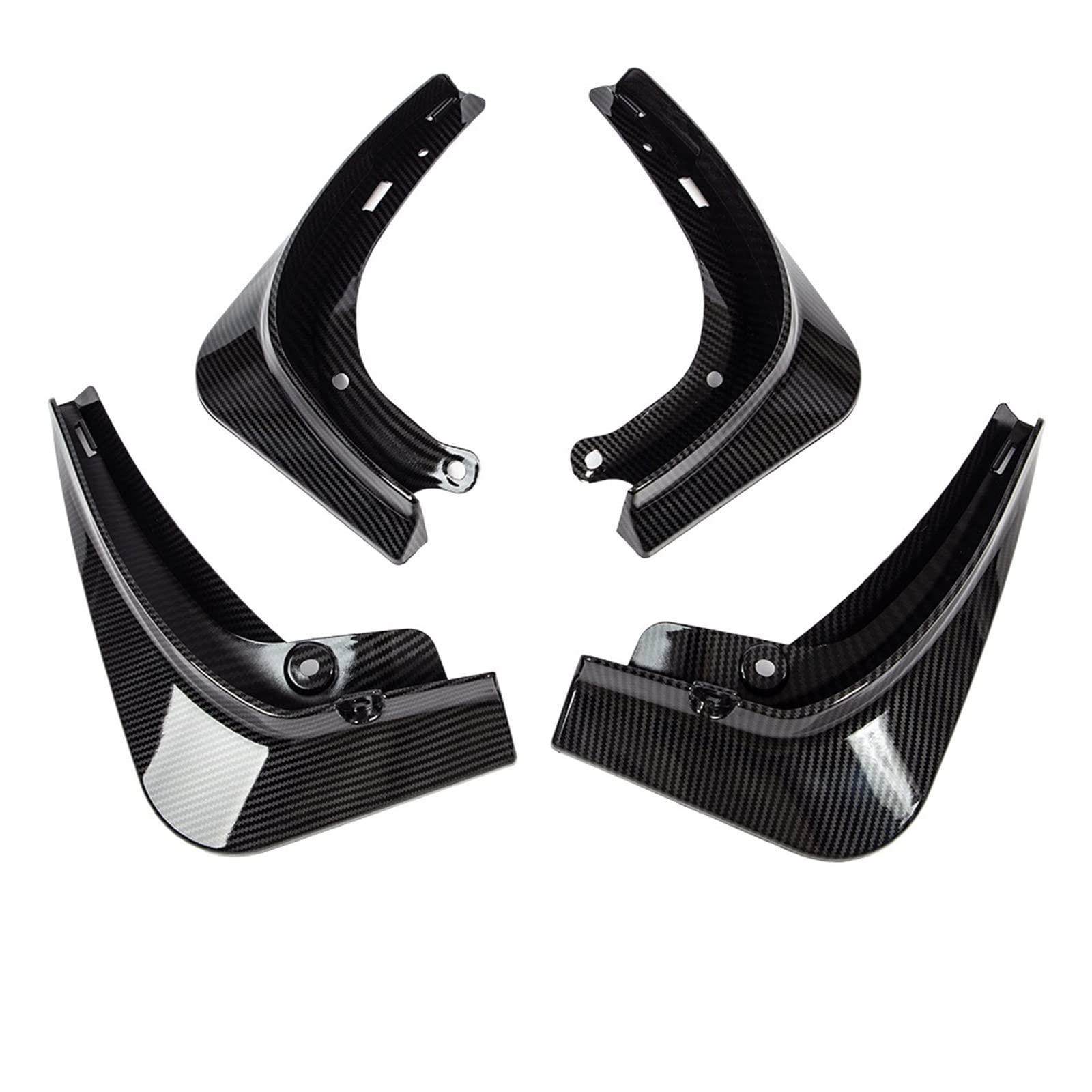 universelle Kotflügel für Autos Für Tesla für Modell 3 2021 2022 Auto-Schmutzfänger Carbon Fiber Splash Guards Mattschwarz ABS Kotflügel Vorne Hinten Schmutzfänger(Carbon Fiber) von KZSH