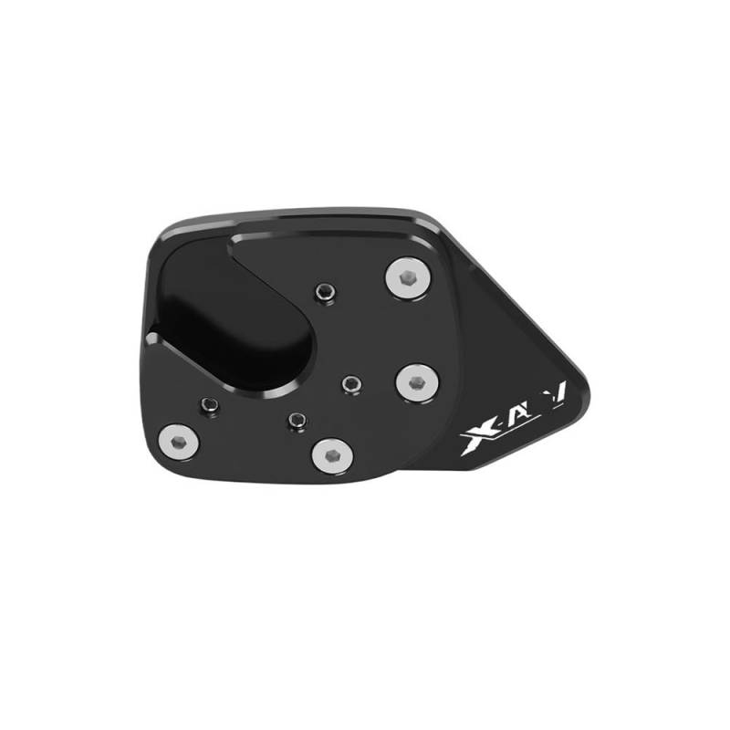 KZYQDARS Seitenhalterung Pad Kickstand Extension Pad Für NC750X 2017 2018 Für XADV750 2014-2016 2017 2018 2019 2020 Fuß Seite Stehen verlängerung Platte Seitenhalterung Vergrößerungspad(Black-Logo 1) von KZYQDARS