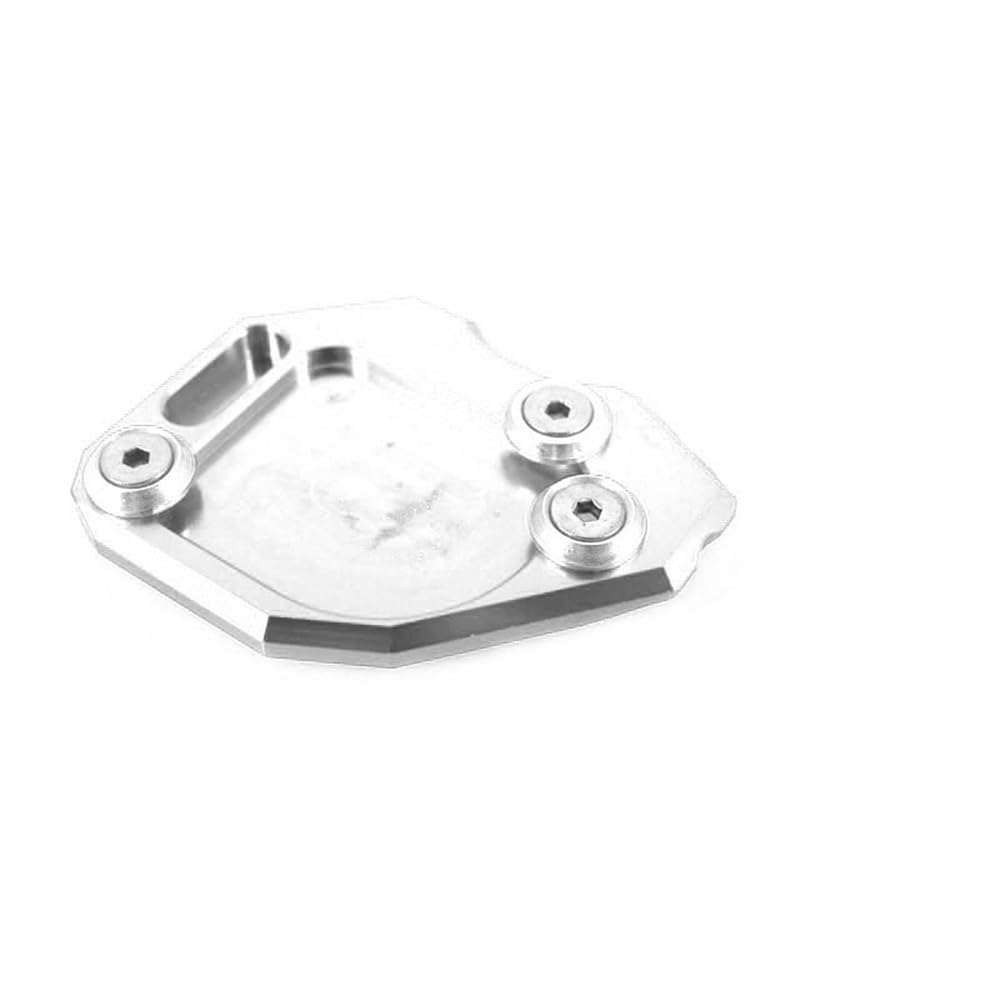 KZYQDARS Seitenhalterung Pad Motorrad CNC Kickstand Fuß Seitenständer Verlängerung Pad Stützplatte Für F800GS Für F800 GS 2008-2013 2014 2015 Seitenhalterung Vergrößerungspad(Silver) von KZYQDARS