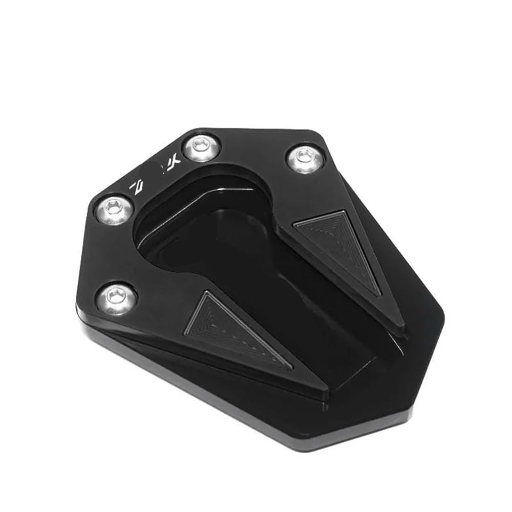 KZYQDARS Seitenhalterung Pad Motorrad Fuß Seite Ständer Kickstand Platte Vergrößerungs Verlängerung Pad Aluminium für B&enelli für TRK 502 Motor Zubehör Seitenhalterung Vergrößerungspad(Black) von KZYQDARS