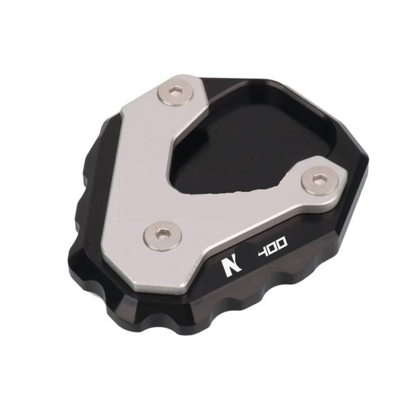 KZYQDARS Seitenhalterung Pad Motorrad Kickstand Fuß Seite Ständer Verlängerung Pad Unterstützung Platte Für NX500 Für NX400 2023 2024 2025 Seitenhalterung Vergrößerungspad(2Black) von KZYQDARS