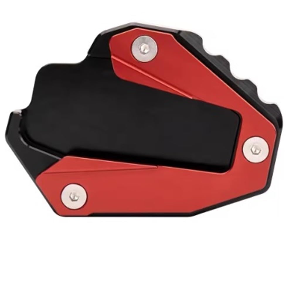 KZYQDARS Seitenhalterung Pad Motorrad Kickstand Pad Für DesertX Für Diavel 1260 Für Hypermotard 939 Für SP 950 Für Monster 1200R/S 797 821 Seitenhalterung Vergrößerungspad(Red) von KZYQDARS