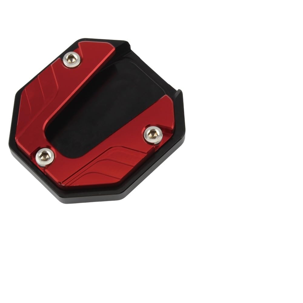 KZYQDARS Seitenhalterung Pad Motorrad Ständer Extender Fuß Seite Roller Moped Fahrrad Ständer Verlängerung Pad Unterstützung Platte Anti-Skid Vergrößerte Basis Seitenhalterung Vergrößerungspad(Red) von KZYQDARS