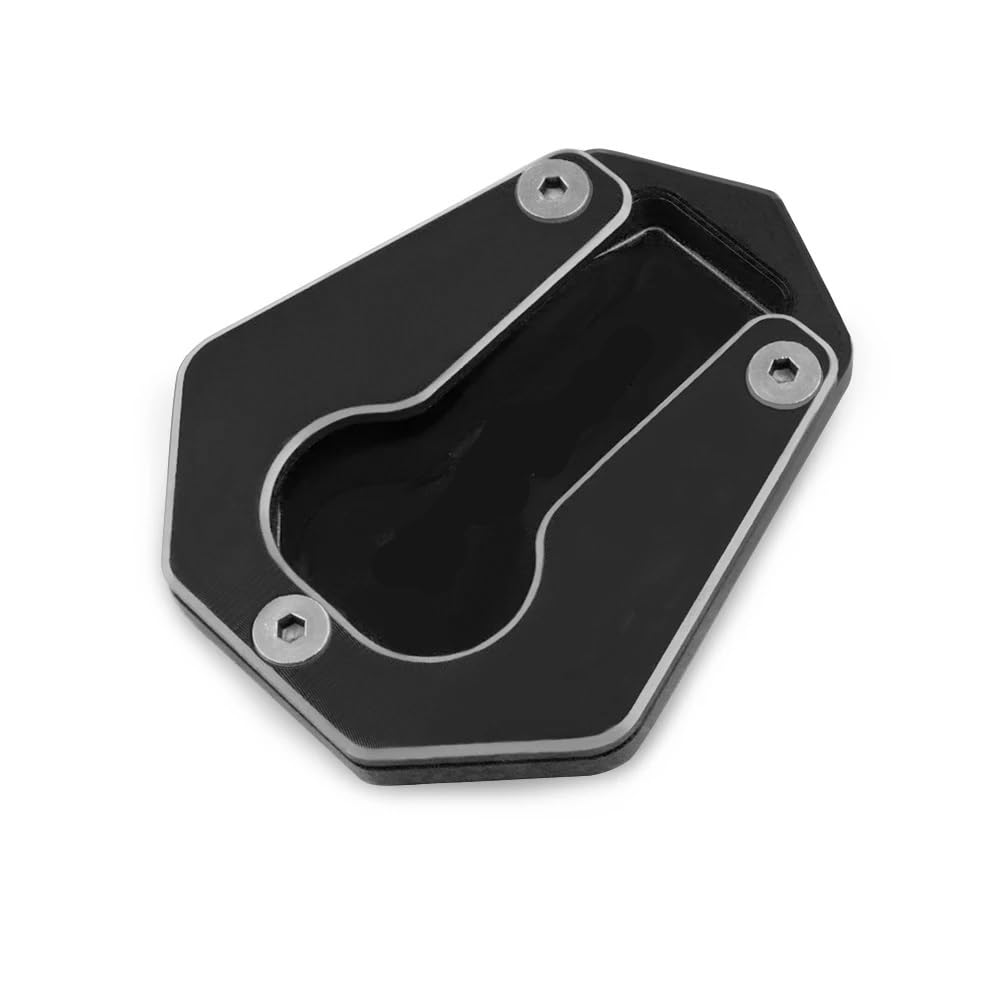 KZYQDARS Seitenhalterung Pad Motorrad Stand Pad Platte Ständer Enlarger Unterstützung Verlängerung Für B&enelli Für TRK502X Für 752S Für BN600 Seitenhalterung Vergrößerungspad(Black) von KZYQDARS