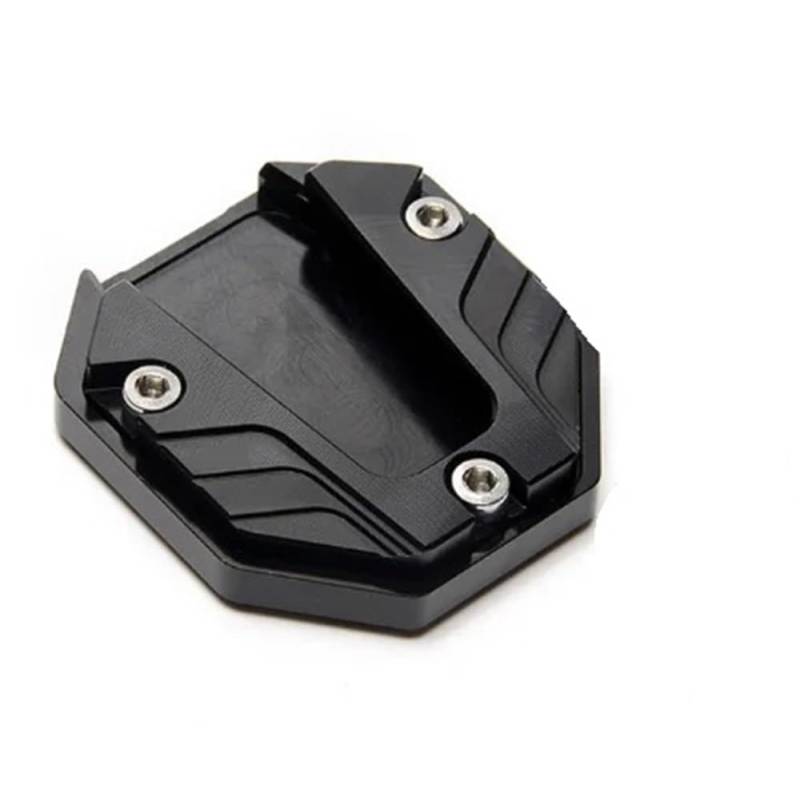 KZYQDARS Seitenhalterung Pad Roller Motorrad Fahrrad Ständer Extender Fuß Seite Stehen Verlängerung Pad Unterstützung Platte Anti-Skid Vergrößerte Basis Seitenhalterung Vergrößerungspad(Black) von KZYQDARS