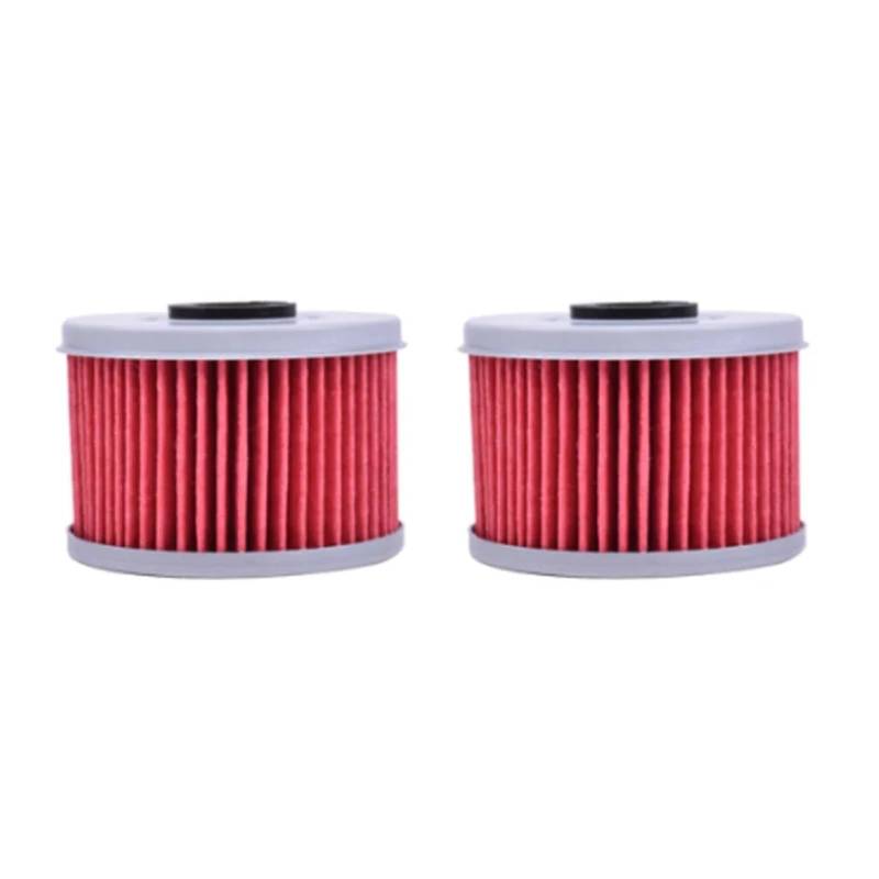 Ölfilter for TRX300 400 700 AX1 CBR250 CRF250 XR250 CB300 CBR300 XR400 XR440 XR600 FMX650 FX650 NX650 SLR650 XR650 L(2pcs Red) von KZYQDARS