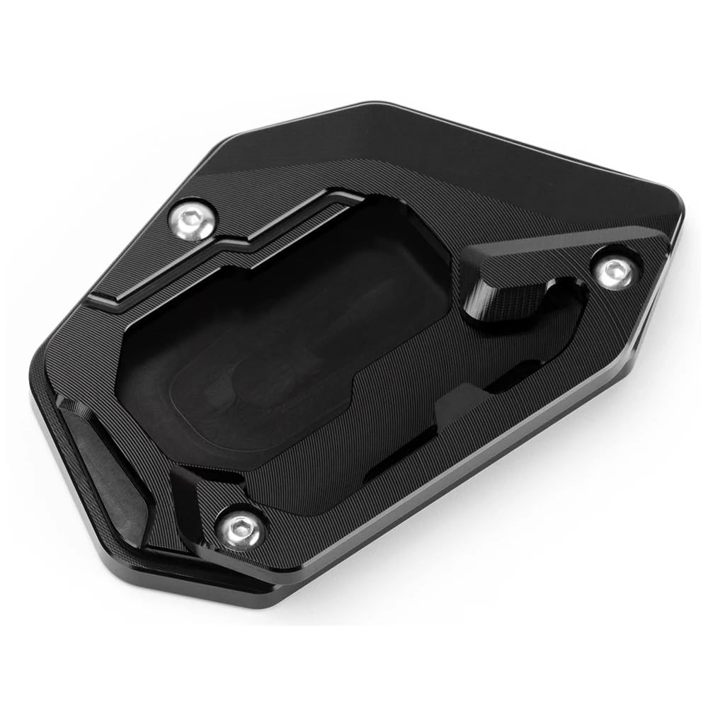 Seitenhalterung Pad Motorrad Aluminium Ständer Fuß Seite Ständer Verlängerung Pad Unterstützung Platte Vergrößern Für F750GS Für F750 GS Für F 750 GS Seitenhalterung Vergrößerungspad(NO LOGO BLACK) von KZYQDARS