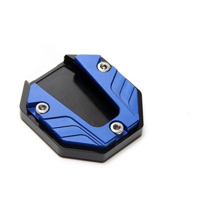 Seitenhalterung Pad Motorrad Fahrrad Kickstand Pad Enlarger Basis Unterstützung Verlängerung Fuß Seite Stehen Verlängerung Pad Unterstützung Platte Anti-skid Seitenhalterung Vergrößerungspad(Blue) von KZYQDARS