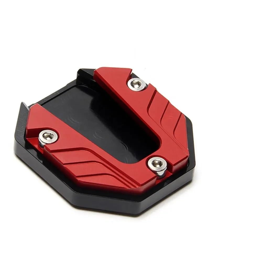 Seitenhalterung Pad Motorrad Fahrrad Kickstand Pad Enlarger Basis Unterstützung Verlängerung Fuß Seite Stehen Verlängerung Pad Unterstützung Platte Anti-skid Seitenhalterung Vergrößerungspad(Red) von KZYQDARS