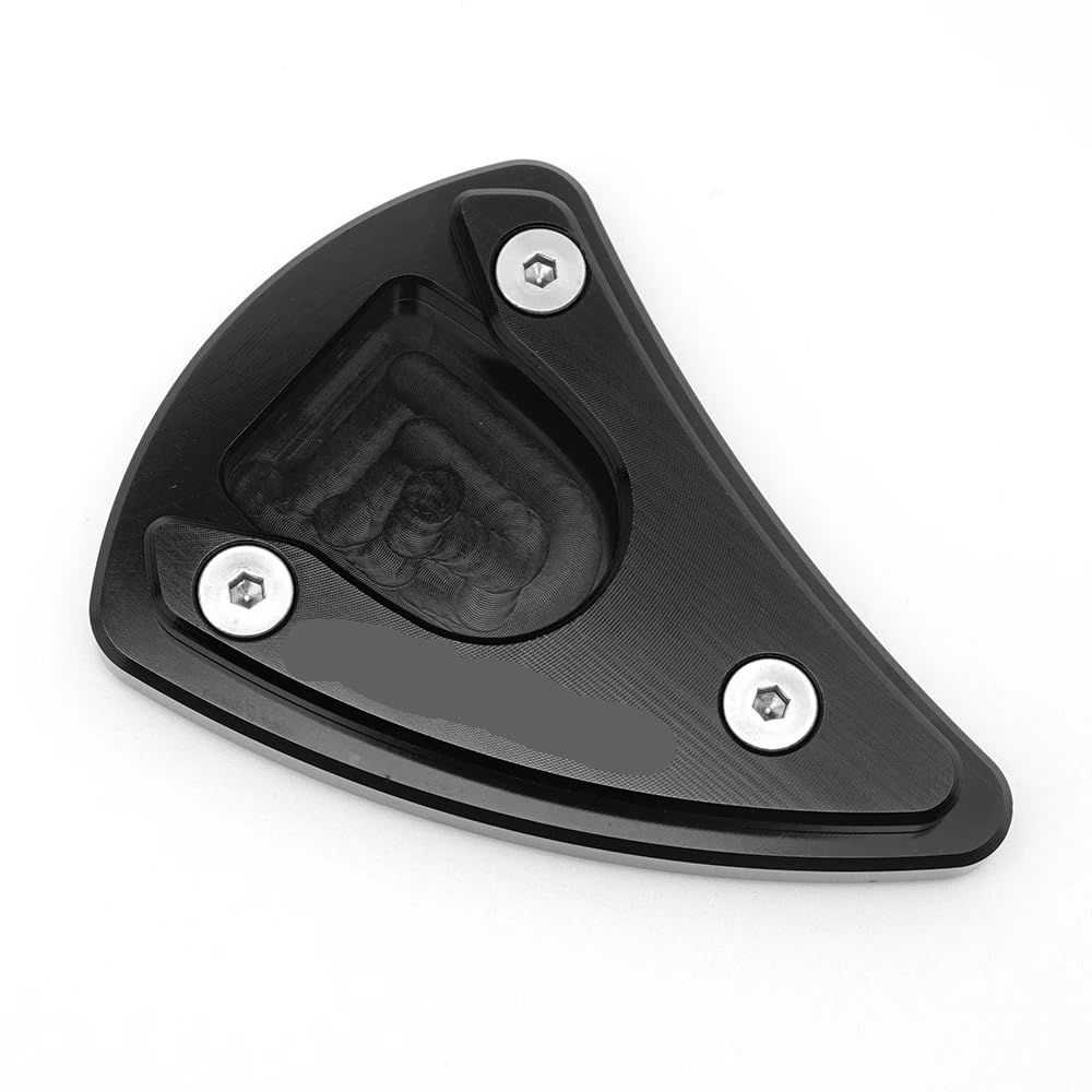 Seitenhalterung Pad Motorrad Ständer Fuß Seite Stehen Enlarger Unterstützung Platte Verlängerung Pad Für VESPA Sprint Für Primavera 150 Zubehör Seitenhalterung Vergrößerungspad(Kickstand Black) von KZYQDARS