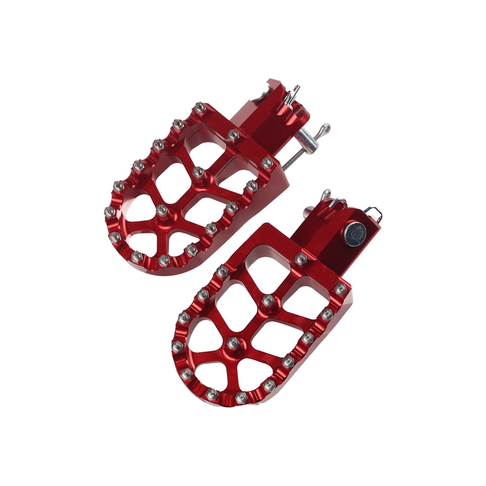 Fußrasten Für CRF XR50 Für CRF XR70 Für CRF XR110 Motorrad Fußrasten Trittbrett Hinten Fußstütze Fuß Peg Rest Bord(Red) von KZZYPJ