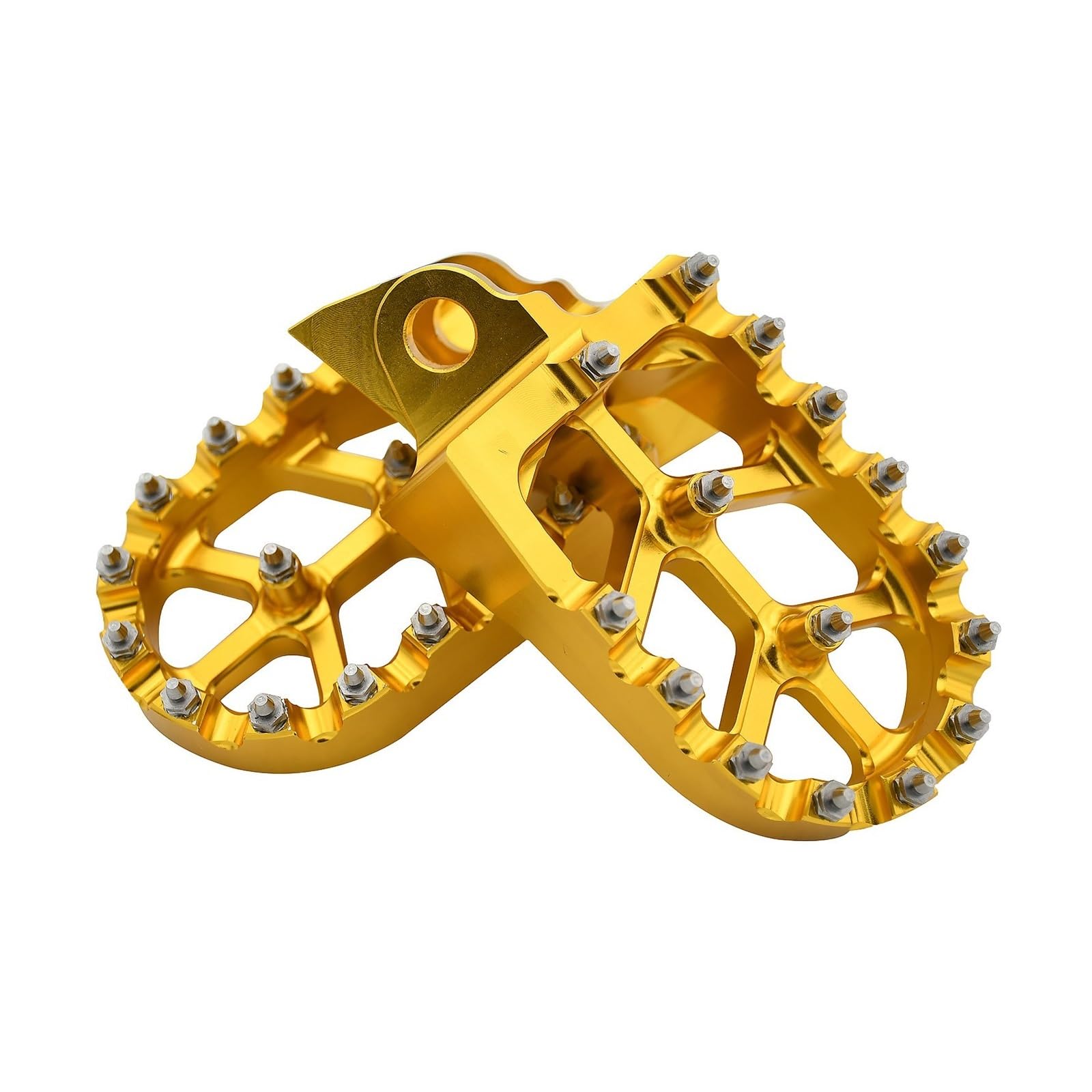 Fußrasten Motorrad Fußrasten Pedale Fußstütze Roller Fußraste Für Kawasaki Für KX65 Für KX85 Für KX100 Für KX112 2003 2004 2005(Gold) von KZZYPJ