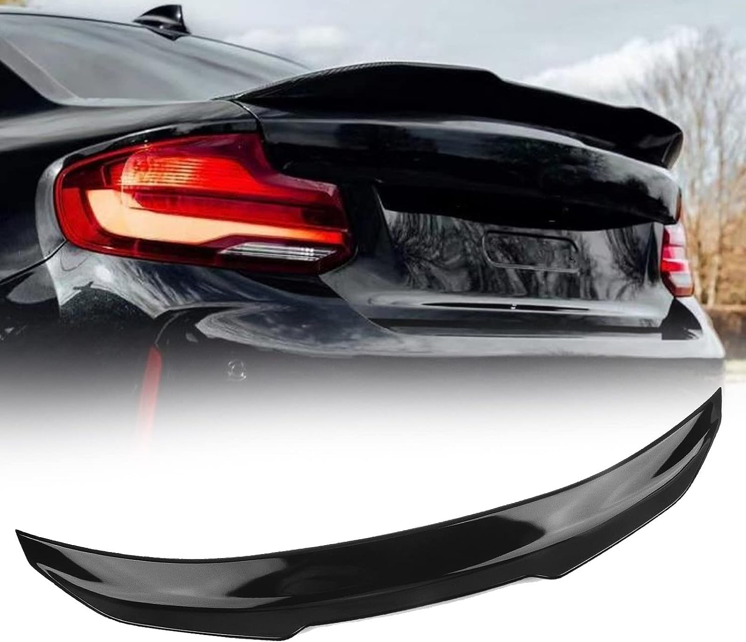 Auto Heckspoiler für BMW 2er F22 F87 M2 Coupé 2014 2015 2016 2017 2018 2019,Kofferraumspoiler Heckflügel Spoiler,Auto Dekoration Zubehör von Ka6MDg