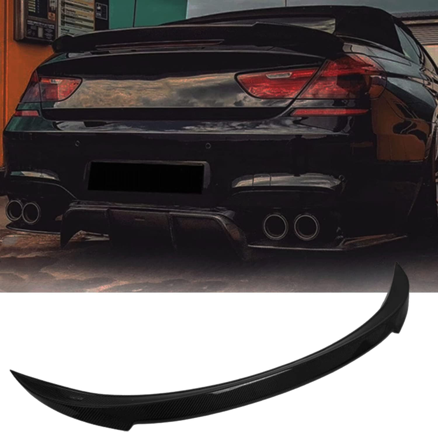 Auto Heckspoiler für BMW 6er F06 F12 4 Türer Limousine 2012 2013 2014 2015 2016,Kofferraumspoiler Heckflügel Spoiler,Auto Dekoration Zubehör von Ka6MDg