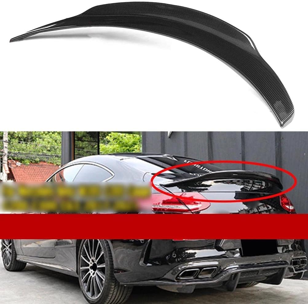 Auto Heckspoiler für Mercedes Benz W205 C205 Coupe C200 C300 C63 2017 2018 2019-2021,Kofferraumspoiler Heckflügel Spoiler,Auto Dekoration Zubehör,B-Carbon Fiber Look von Ka6MDg