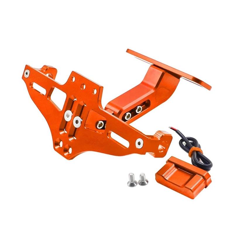 KaLaGong Kennzeichenhalters Für YA&MAHA XT1200 XT1200Z XT1200ZE XT 1200 2010-2023 Motorrad Universal Einstellbare Schwanz Hinten Kennzeichen Halterung(Orange) von KaLaGong