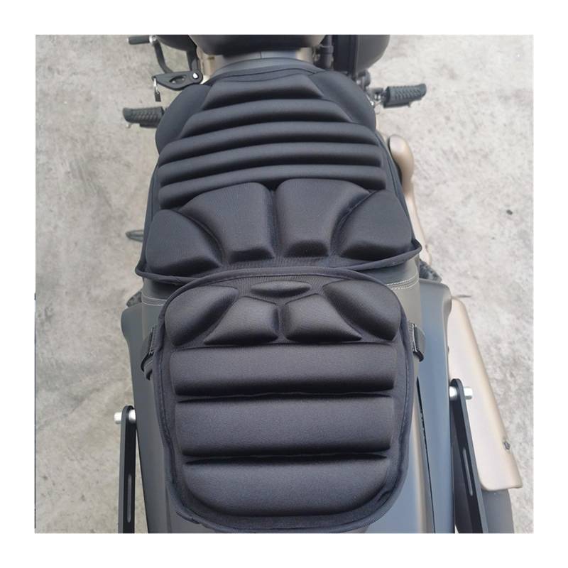 KaLaGong Motorrad Sitz Sitzkissen Universal 2 Teile/Satz Motorrad Atmungsaktiv rutschfeste Stoßdämpfung Sitzkissen von KaLaGong