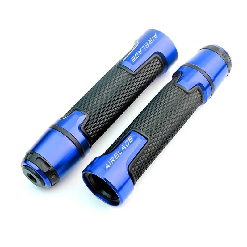 KaLaGong Motorradgriffe Für Hon&da Für Airblade 110/125 2007-2023 CNC Motorräder Lenker Handgriffe Universal 7/8'' 22MM Griff bar(Blau) von KaLaGong