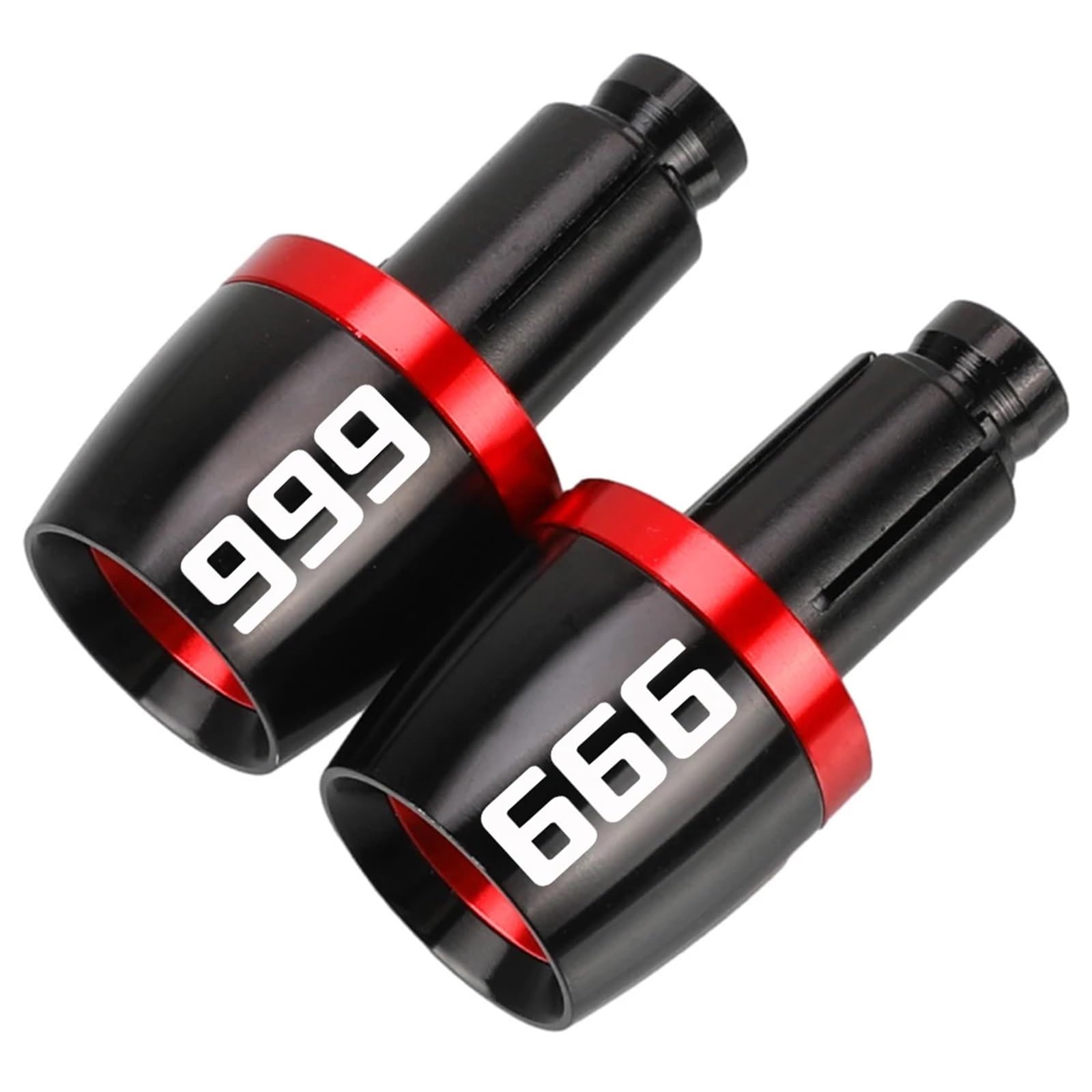 KaLaGong Motorradlenkerenden Für Ducati 999 999S 999R 2003-2008 Lenkergriffe Bar Ends Kappe Gegengewicht Plug Slide(Rot) von KaLaGong