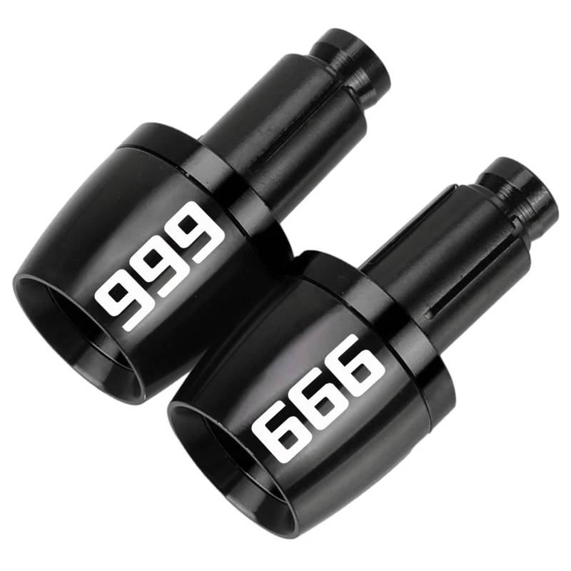 KaLaGong Motorradlenkerenden Für Ducati 999 999S 999R 2003-2008 Lenkergriffe Bar Ends Kappe Gegengewicht Plug Slide(Schwarz) von KaLaGong