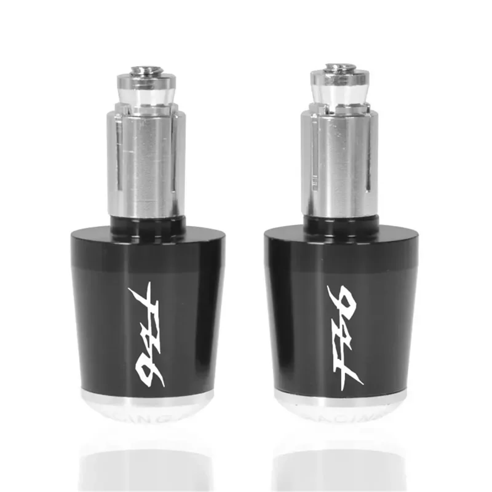 KaLaGong Motorradlenkerenden Für YA&MAHA Fazer FZ6 FZ 6 Alle Jahre Motorrad Lenker Griffe Enden Gegengewicht Griff Bar Slider End Kappe Stecker(Black and Sliver) von KaLaGong