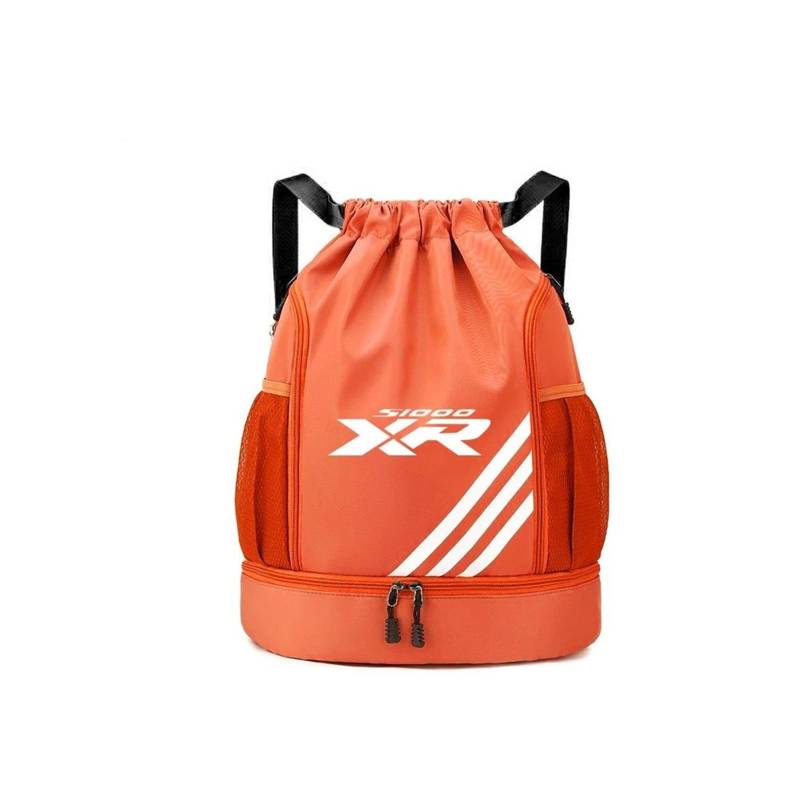 KaLaGong Motorradrucksäcke Für S1000XR S1000xr Motorrad Wasserdichter Rucksack(Orange) von KaLaGong