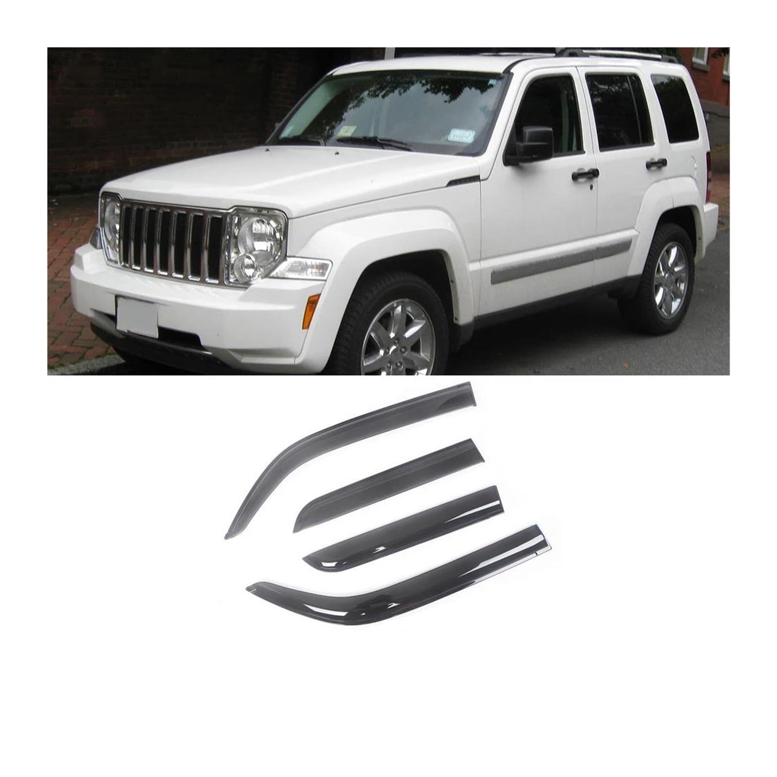 KaLaGong Windabweiser Regenabweiser Für Jeep Für Liberty 2008-2014 Auto Glas Windschutzscheibe Sonnenblende Regen Augenbraue von KaLaGong