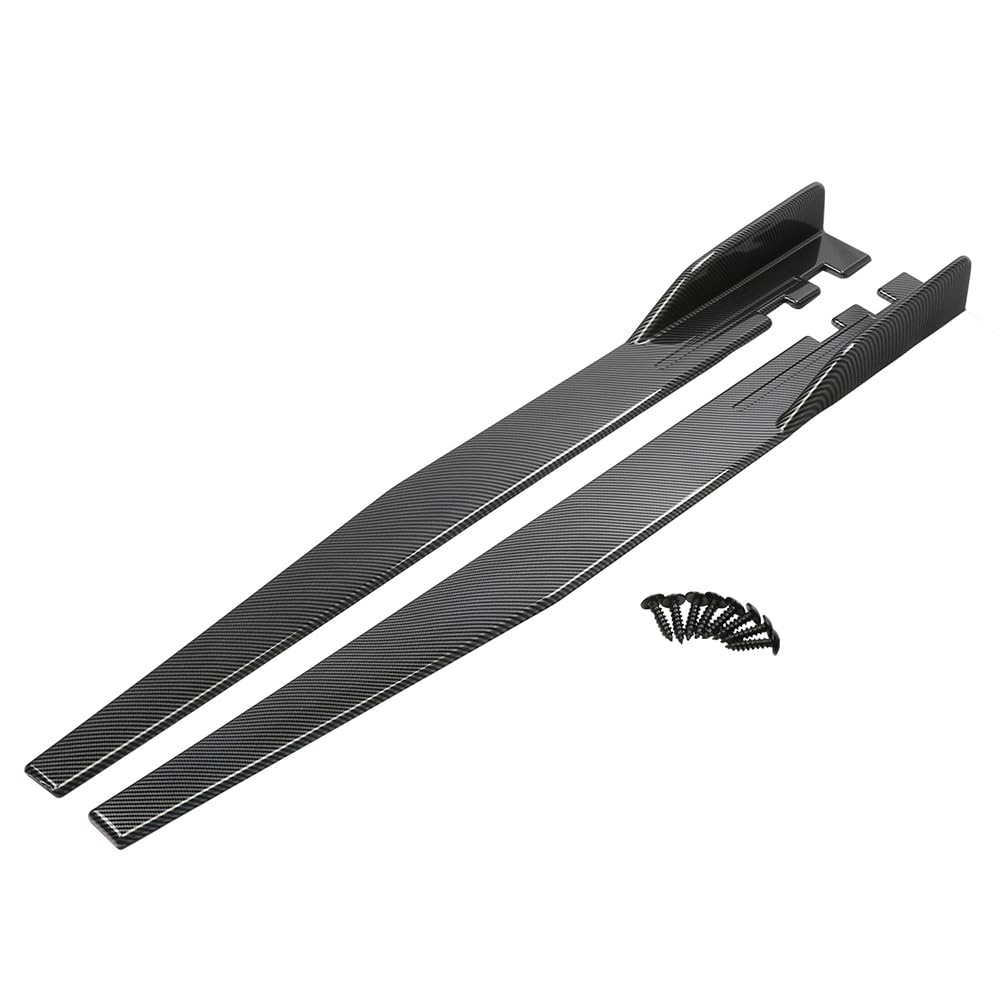 KaTiak Seitenschweller 2 Stück Universal Rocker Splitter Panel Verlängerung Winglet Wing Auto Side BodyKit für Audi R8 RS3 RS5 RS6 C7 RS7 RS4 B8 B9,A/Carbon Fiber von KaTiak